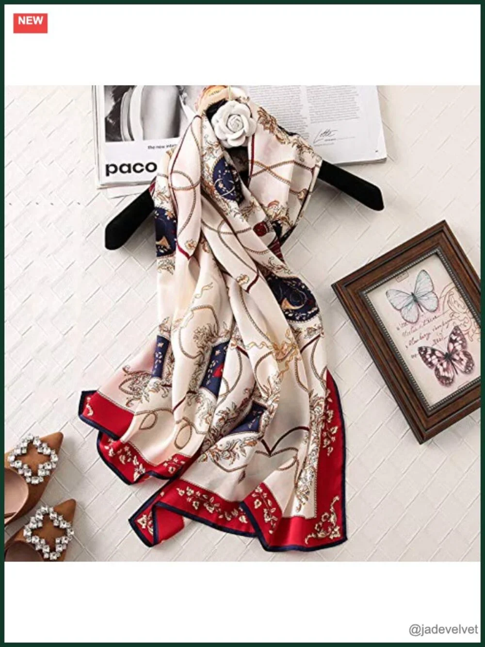 100% Pure Mulberry Silk Long Oblong Shawl Fashion Scarf